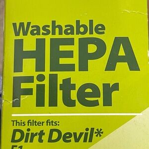 Washable & Reusable Dirt Devil F1 HEPA filter
Allergy proof reusable design.